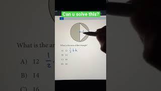 Area of a Triangle Inside a Circle | Geometry Math Problem | JusticeTheTutor #shorts #maths #math