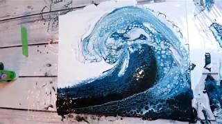 (54) BEST OCEAN WAVE Acrylic Pour EVER!!!