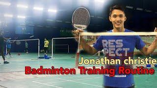 Badminton training routine - Jonathan christie
