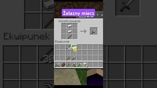 Jak zrobić żelazny miecz w Minecrafcie #minecraftporadnik #minecraft #mc