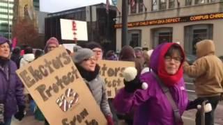 Protestors against Trump (Jo Ingles reports)