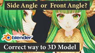 How To Model 2D Anime Angles into 3D?  - Blender 3D Modeling