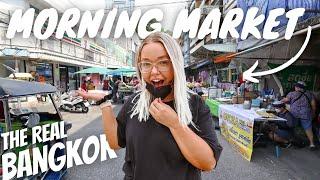  AUTHENTIC Thailand Morning Market Experience! (Local Bangkok Breakfast Street Food)