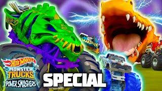 Hot Wheels Monster Trucks Power Smashers! | 43 MINUTE SPECIAL