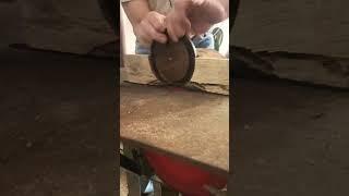 How to-Construction removes excess wood with a sharp roller saw blade to create an easy shape