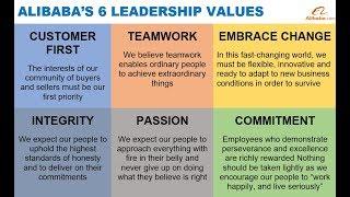 Alibaba's 6 Core Leadership Values Via Jack Ma