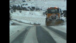 Snow scenes on the A169 Whitby to Pickering road.