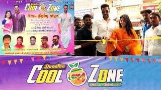 DUNSTAN COOL ZONE | JUICE SHOP GRAND OPENED BY ACTOR AJAY VANDAIYAR & ACTRESS APOORVA RAO VANDAIYAR