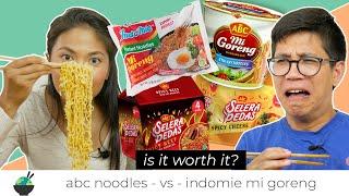 mi goreng taste test - indonesian instant noodles (indomie vs abc noodles)