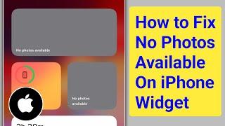 How to Fix No Photos Available On iPhone Widget 2024 | No Content Available Photos Widget iPhone