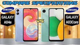 Samsung Galaxy A04e Vs Samsung Galaxy A03 Core