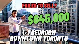 1 Bed Condo In Downtown Toronto For $645,000 After It FAILED TO SELL On Offer Night!