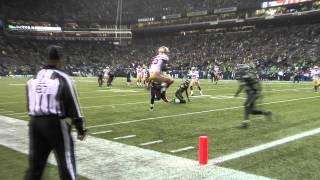 Kam Chancellor Crushes Vernon Davis (Rare Angle HD and slo-mo) 12-23-2012 Seattle