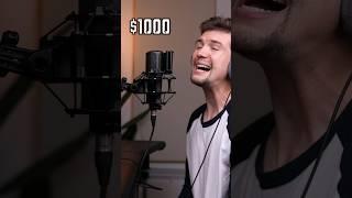 $100 vs. $1000 Microphone #Shorts #microphones #cover #cover #hero #recording #singer #music