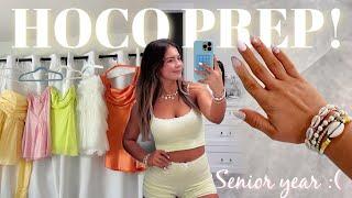 SENIOR HOCO PREP!! || Nails, senior jeans, spray tans, etc!