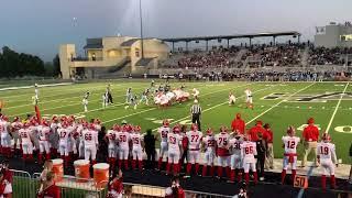 Joey Fernandez of Hollister H.S kicks a 51-yard FG against Valley Christian on 9/8/23 Top View.