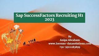 Sap SuccessFactors Recruiting H1 2023.