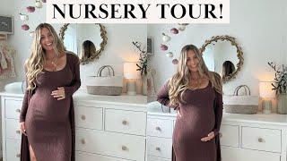 BABY NURSERY TOUR! | Baby Girl, Neutrals, Woods, and Pinks