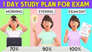 STUDY PLAN FOR 1 DAY BEFORE EXAM| #abetterlife #scorebetterinexams