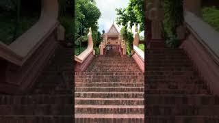 main stairway leading to the pagoda#shorts #cambodia #budhhatemple