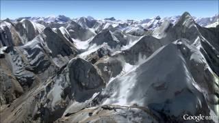 Karakoram/Himalayas Fly-Through - Google Earth