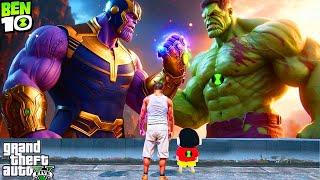 ShinchanHulk VsThanos Fight To Save Avengers , Ben10 Franklin & Shinchan In GTA 5 Telugu