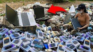 i Found Many Laptop & Many Good Phone & Many Broken Phone in the Landfill