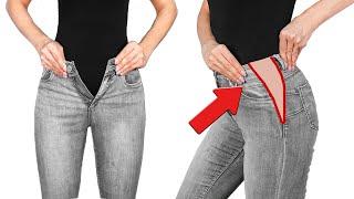 Best sewing tricks to upsize jeans in the waist quickly! Miarti ️