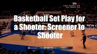 Basketball Set Play for a Shooter: Screener to Shooter