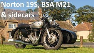 Norton 19S, BSA M21 & sidecars