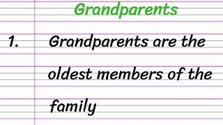 Grandparents Essay in English 10 Lines || Short Essay on Grandparents