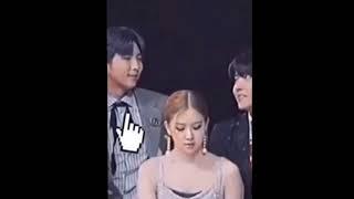 Rosé dress chain broke they saw it but was very shy to tell her#blackpink #rosé #rm #jhope #bts