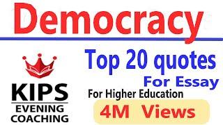 QUOTATIONS OF/ON/ABOUT/FOR ESSAY DEMOCRACY FOR CLASS 10/12/2nd YEAR//BA/CSS/IELTS/PPSC| DEMOCRACY QU