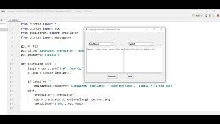 Languages Translator with Python | Python tips