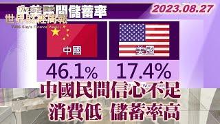 中國民間信心不足 消費低 儲蓄率高 TVBS文茜的世界財經周報 20230827