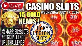 Live CASINO SLOTS 15 Gold Buffalo! #btgchallenge @married2slots Ultimate Fire Link, Buffalo Cash etc