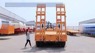 How to operate the lowboy semi trailer?