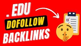 Edu Backlinks List  || How To Get Edu Backlinks Dofollow 2022