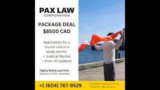 Make a Canadian study permit or student visa application with Pax Law.