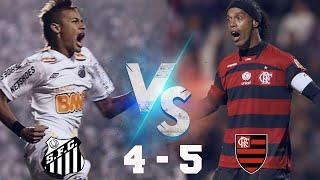 Santos vs Flamengo 4-5 NEYMAR vs RONALDINHO Brasileirao 2011