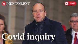 Live: Former health secretary Matt Hancock gives evidence at Covid inquiry