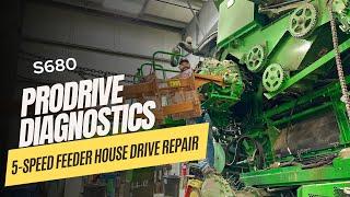 John Deere ProDrive Diagnostics - 5 Speed feeder house gear case removal & disassembly