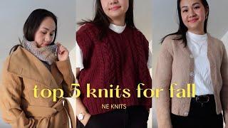 my top 5 knits for fall | 5 favorite patterns I've knit and wear again and again