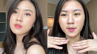 MAKEUP untuk KULIT BERJERAWAT + BRUNTUSAN pake makeup murah!!! Lokal, Drugstore