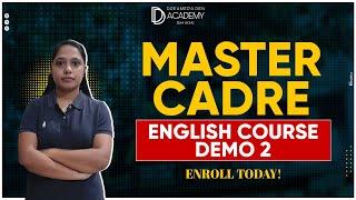 Master Cadre English Course Free Demo 2 Video | DD Academy Bhikhi