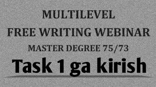 Writing Webinar Task 1 •|• Letterga kirish darsi