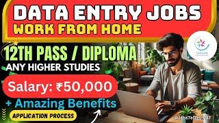 Data entry work from home jobs | 50k salary + benifits | 12th/Diploma pass eligible | Online jobs