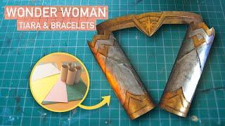 Wonder Woman 1984 DC Tiara & Bracelets A Simple DIY, Homemade, Craft 