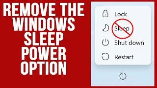 How to Remove the Sleep Choice from the Windows Power Options