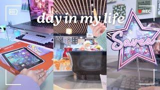 day in my life in NJ  amazon fire hd 10 pro, kids' annual pe, revolving sushi bar, cake topper